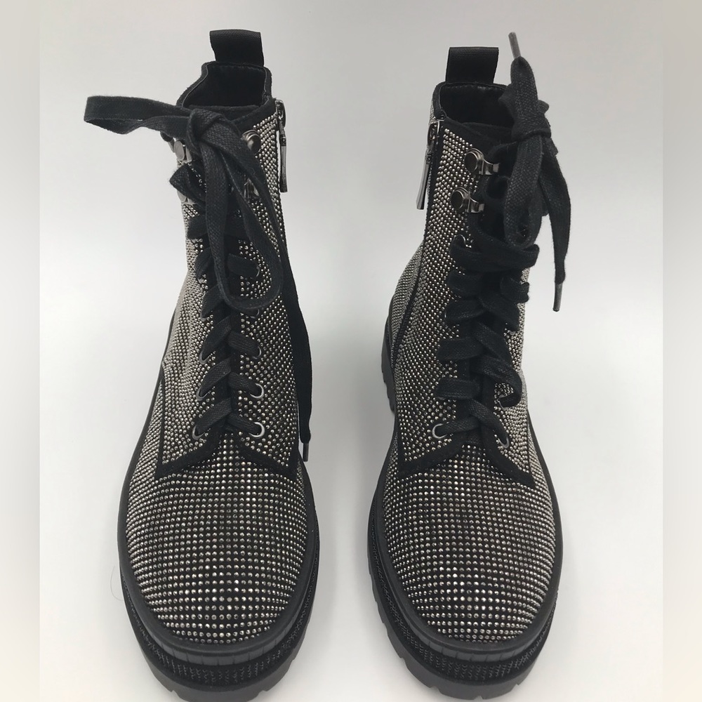 NWOB Carvela x Kurt Geiger Rhinestone Combat Boots